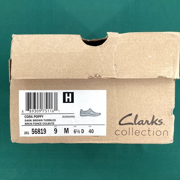 Clarks Women's Cora Poppy Dark Brown Tumbled 26156819, Size 9 US - Picture 12 of 12